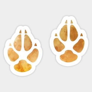 Fox Pawprints Sticker